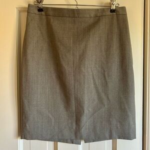 J. Crew Penci Skirt Super 120s Wool Size 6 Petite Gray Suiting Mini